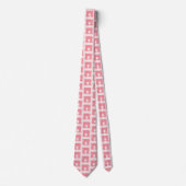 Moderne Roze Broodklem Geometrische Silhouet Stropdas (Voorkant)
