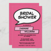 Moderne Roze Bruidsdouche Fun Strips Kaart (Voorkant / Achterkant)