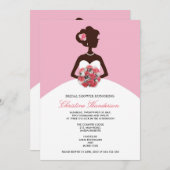 Moderne Roze Bruidsdouche Uitnodiging (Voorkant / Achterkant)