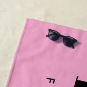 Moderne Roze Bruidsfeest Toekomstige Mevrouw Bruid Strandlaken (In situ)