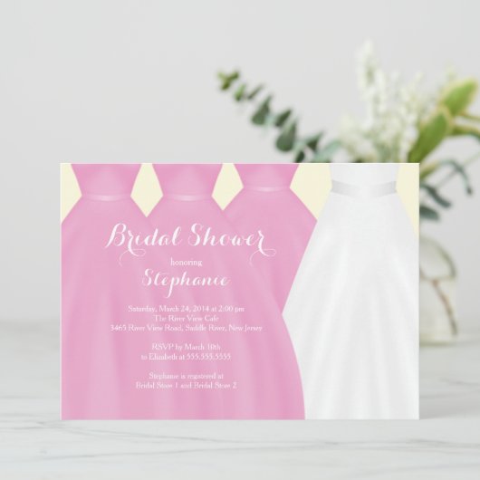 Moderne roze bruidsmaiden Vrijgezellenfeest Kaart (Staand voorkant)