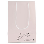 Moderne Roze Bruidsmeisje Aanzoek Cadeautas (Achterkant)