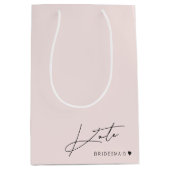 Moderne Roze Bruidsmeisje voorstel Gift Bag Medium Cadeauzakje (Voorkant)