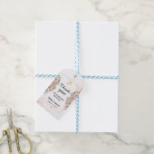 Moderne roze bruiloft cadeaulabel (Met Touw)