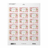Moderne roze bruiloft etiket (Full Sheet)