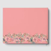 Moderne roze bruiloft gastenboek (Achterkant)