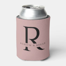 Moderne Roze Bruiloft Koelbox/Coozie