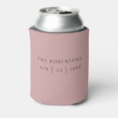 Moderne Roze Bruiloft Koelbox/Coozie Blikjeskoeler (Blikje Achterkant)