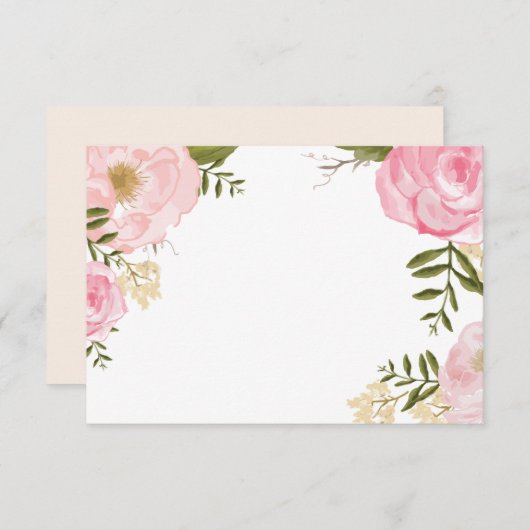 Moderne roze bruine Kaart (Voorkant / Achterkant)