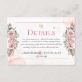 Moderne roze brutale bruiloft informatiekaartje (Voorkant)