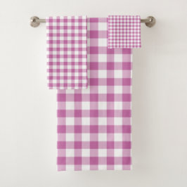 Moderne Roze Buffalo Checks Bad Handdoek