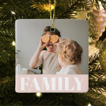Moderne roze bundelroze fotocadeau keramisch ornament<br><div class="desc">Moderne roze bundelroze fotocadeau</div>