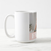 Moderne roze bundelroze fotocadeau koffiemok (Links)