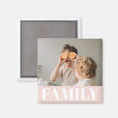 Moderne roze bundelroze fotocadeau magneet (Voorkant / Achterkant)