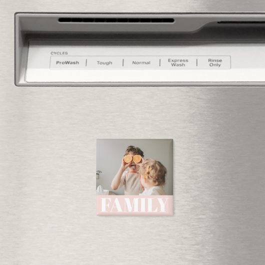 Moderne roze bundelroze fotocadeau magneet (Insitu (Vaatwasser))