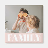 Moderne roze bundelroze fotocadeau magneet (Voorkant)