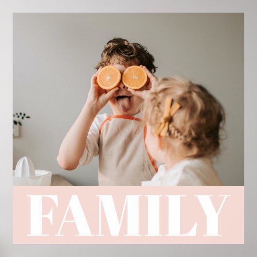 Moderne roze bundelroze fotocadeau poster (Voorkant)