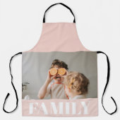 Moderne roze bundelroze fotocadeau schort (Voorkant)