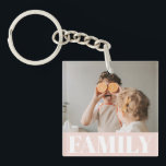 Moderne roze bundelroze fotocadeau sleutelhanger<br><div class="desc">Moderne roze bundelroze fotocadeau</div>