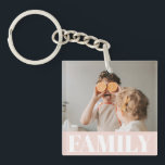 Moderne roze bundelroze fotocadeau sleutelhanger<br><div class="desc">Moderne roze bundelroze fotocadeau</div>
