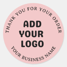 Moderne Roze Business Sticker om je Logo Toe te Vo
