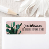 Moderne roze cactus etiket (Insitu)