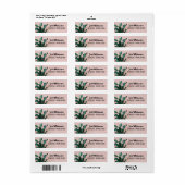 Moderne roze cactus etiket (Full Sheet)