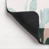 Moderne roze cactus muismat (Hoek)