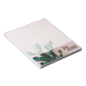 Moderne roze cactus notitieblok (Schuin)
