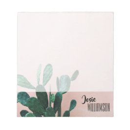 Moderne roze cactus notitieblok