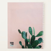 Moderne roze cactus planner (Achterkant)