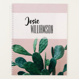 Moderne roze cactus planner