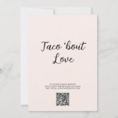 Moderne Roze Cacus Taco Over Liefde Vrijgezellenfe Kaart (Achterkant)