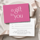 Moderne Roze Cadeaubon