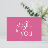 Moderne Roze Cadeaubon (Staand voorkant)