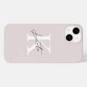 Moderne Roze Calligrafie Naam Monogram Case-Mate iPhone Case (Achterkant (horizontaal))