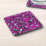 Moderne Roze Cheetah Leopard Dierenprint Bier Onderzetter<br><div class="desc">Altijd een trendy hete roze vaste kleur. Wilde safari en dierlijk oerwoud afdrukken. Moderne kleine chic cheetah,  luipaardehuidafdrukken in witte en pastelmunt en roze kleur. Kleine cheetah luipaard dierlijk drukwerk.</div>