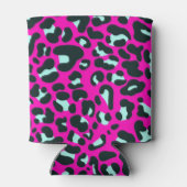 Moderne Roze Cheetah Leopard Dierenprint Blikjeskoeler (Achterkant)