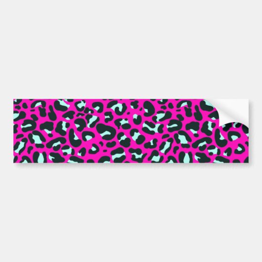 Moderne Roze Cheetah Leopard Dierenprint Bumpersticker (Voorkant)