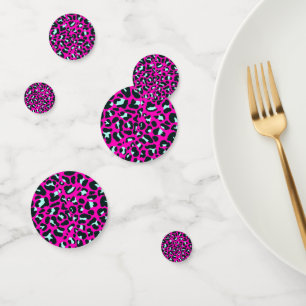 Moderne Roze Cheetah Leopard Dierenprint Confetti