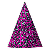Moderne Roze Cheetah Leopard Dierenprint Feesthoedjes (Achterkant)