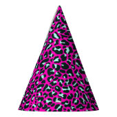 Moderne Roze Cheetah Leopard Dierenprint Feesthoedjes (Links)