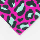 Moderne Roze Cheetah Leopard Dierenprint Fleece Deken (Hoek)