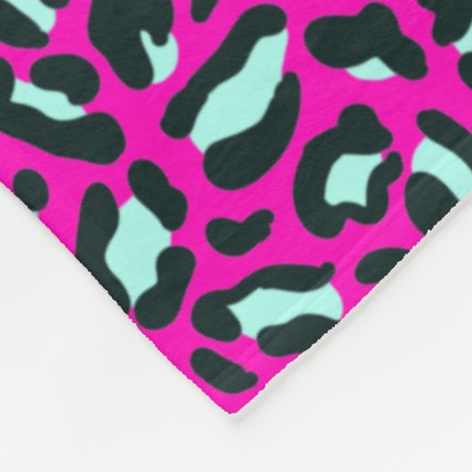 Moderne Roze Cheetah Leopard Dierenprint Fleece Deken (Hoek)