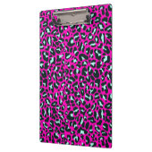 Moderne Roze Cheetah Leopard Dierenprint Klembord (Links)