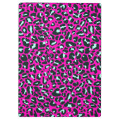 Moderne Roze Cheetah Leopard Dierenprint Klembord (Achterkant)