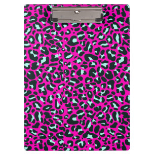 Moderne Roze Cheetah Leopard Dierenprint Klembord