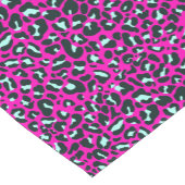 Moderne Roze Cheetah Leopard Dierenprint Korte Tafelloper (Hoek)