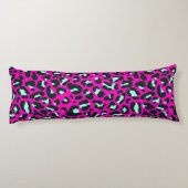 Moderne Roze Cheetah Leopard Dierenprint Lichaamskussen (Achterkant)