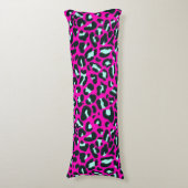 Moderne Roze Cheetah Leopard Dierenprint Lichaamskussen (Voorkant Verticaal)
